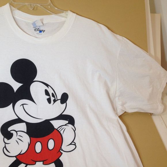 Disney Mickey Mouse Port & Company White  T Shirt Graphic Shirt Size 2XL - Picture 4 of 13